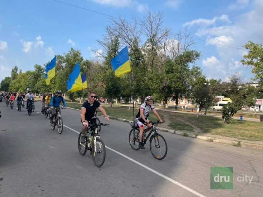 Велопробег в Дружковке по случаю Независимости Украины!