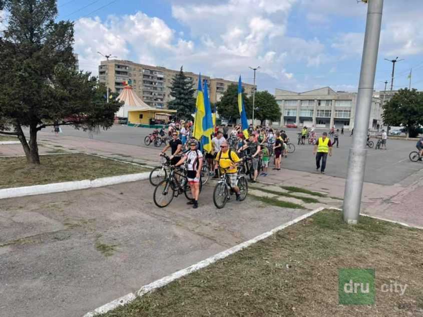 Велопробег в Дружковке по случаю Независимости Украины!