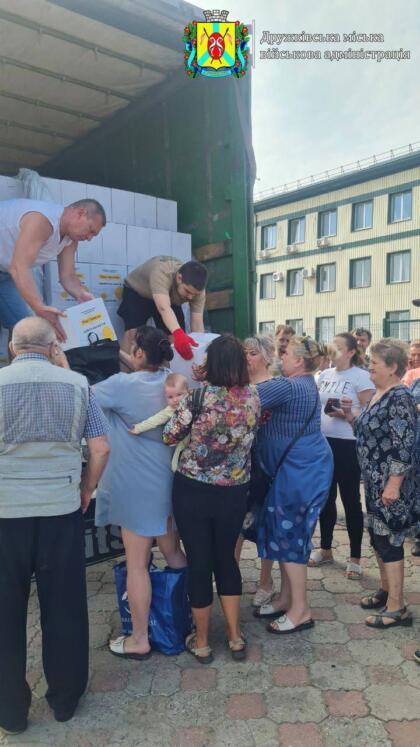 Дружківчани продовжують отримувати гуманітарну допомогу