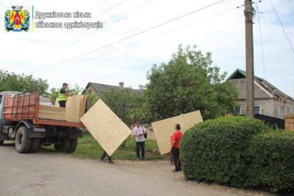 Допомога постраждалим мешканцям Олексієво-Дружківки